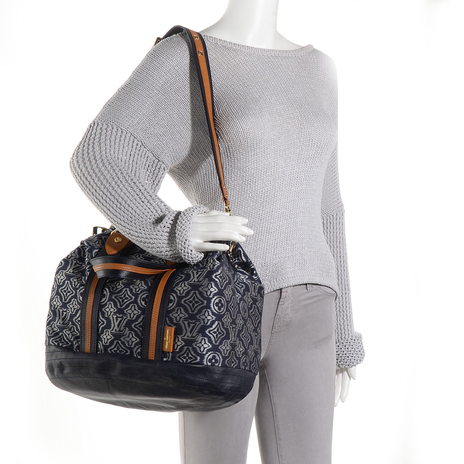 Louis Vuitton Jacquard Monogram Aviator Navy 2 of 8