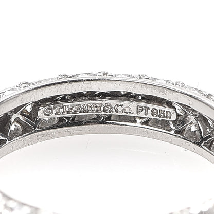 Tiffany Platinum Diamond Etoile Three-Row Band Ring 46 3.75 4 of 5