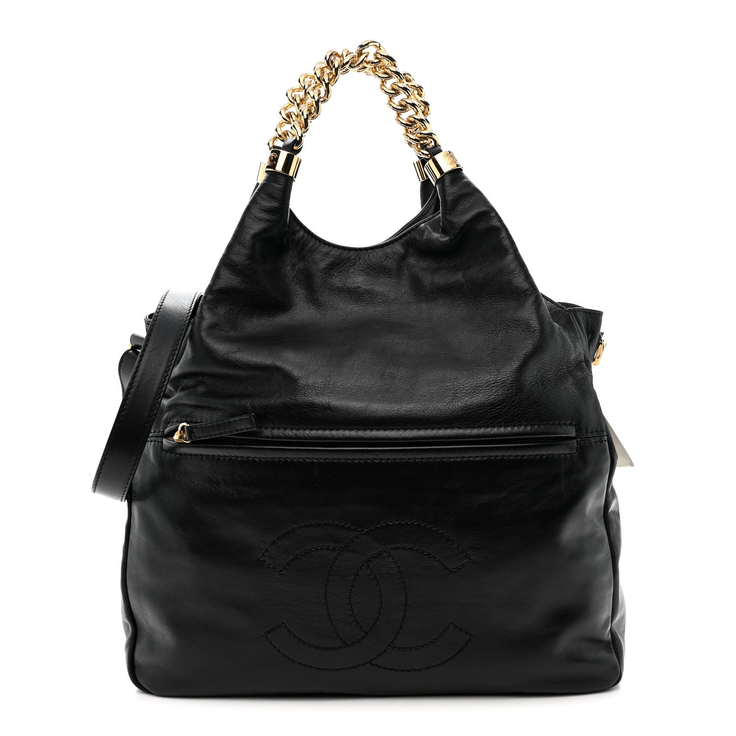 Chanel Glazed Calfskin Medium Rodeo Drive Tote Black 1 of 10