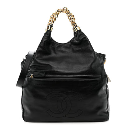 Chanel Glazed Calfskin Medium Rodeo Drive Tote Black 1 of 10