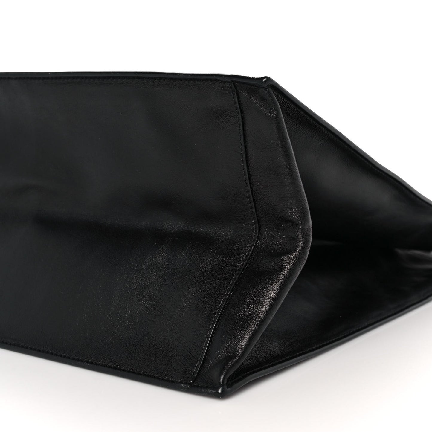 Calfskin Rive Gauche North South Tote Black