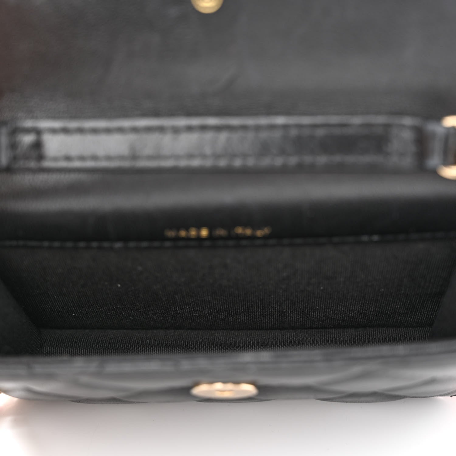 Chanel Shiny Lambskin Ribbon Quilted Flap Belt Bag Black 5 of 12