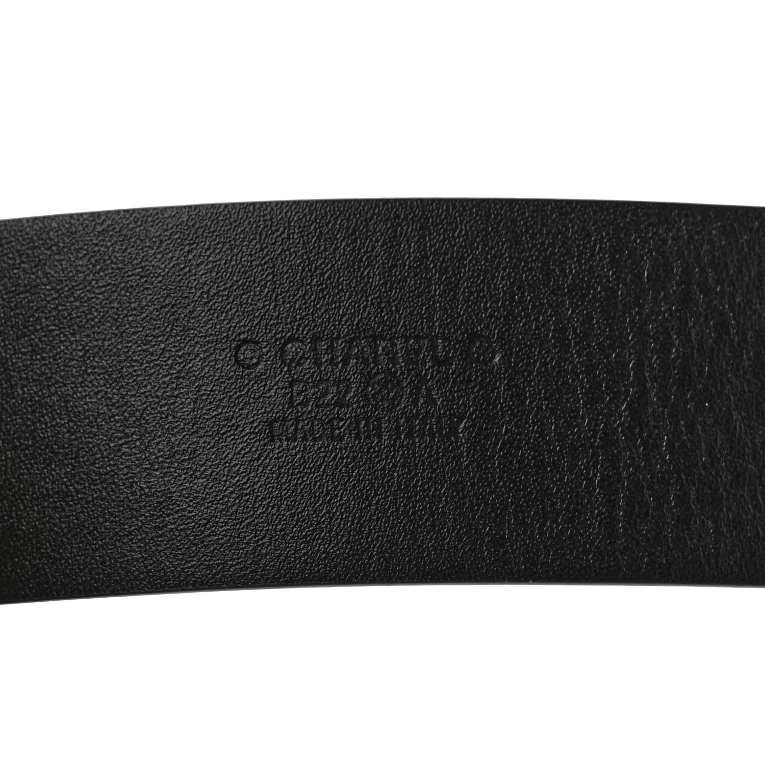 Chanel Calfskin Metal Enamel CC Belt 85 34 Black 3 of 7