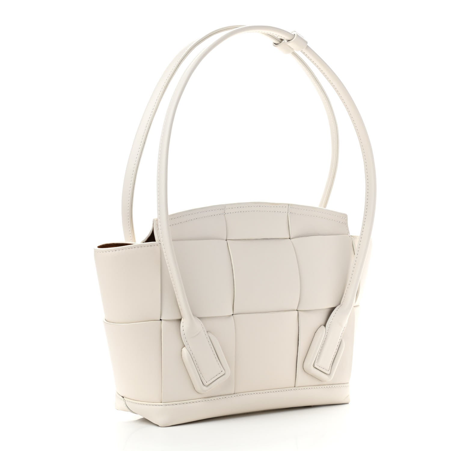 Bottega Veneta French Calfskin Maxi Intrecciato Small Arco Bianco 3 of 8