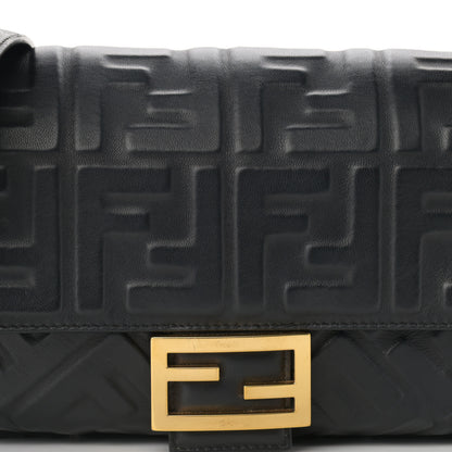 Fendi Nappa FF 1974 Embossed Baguette Black 8 of 10