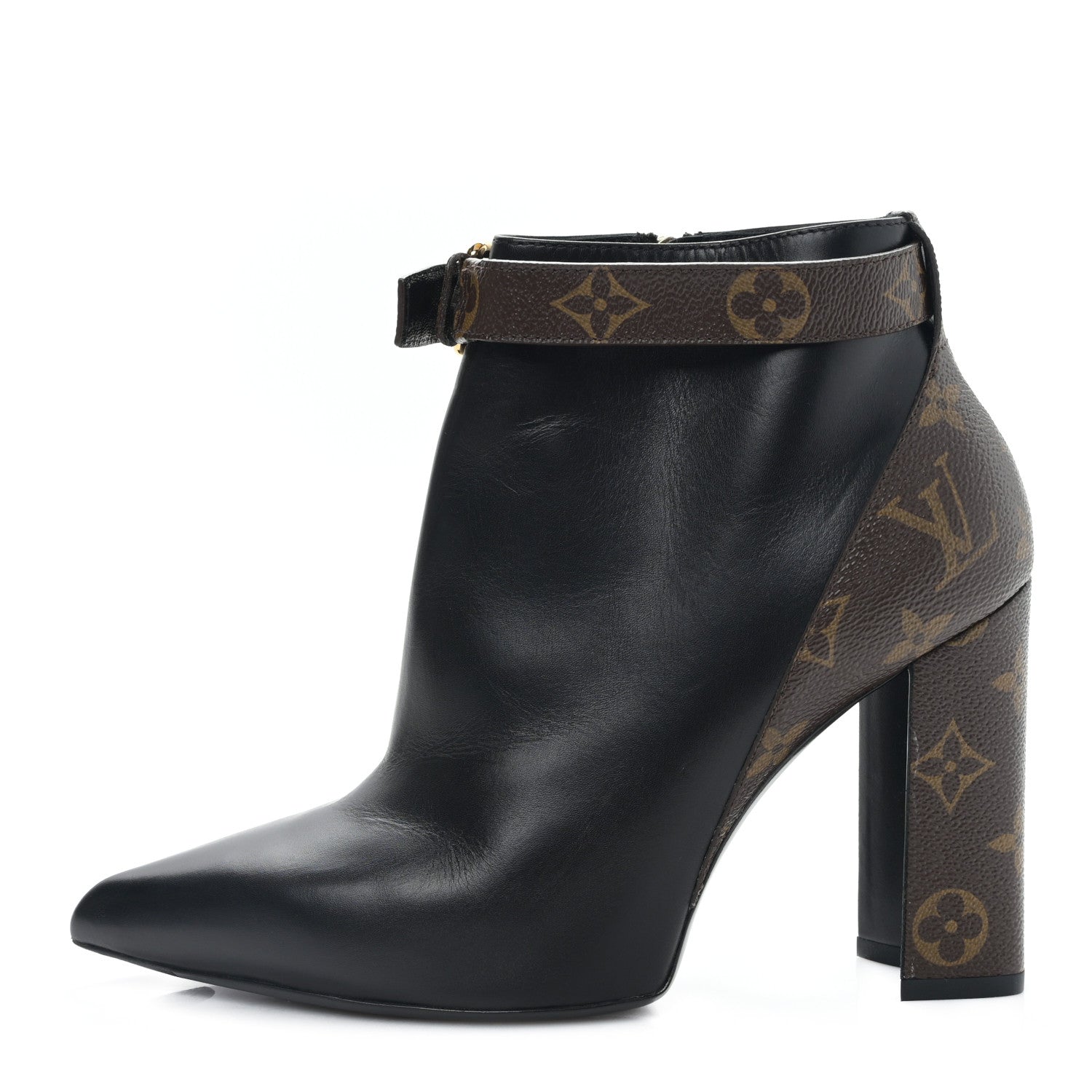 Louis Vuitton Calfskin Patent Monogram Matchmake Low Boots 39.5 1 of 7