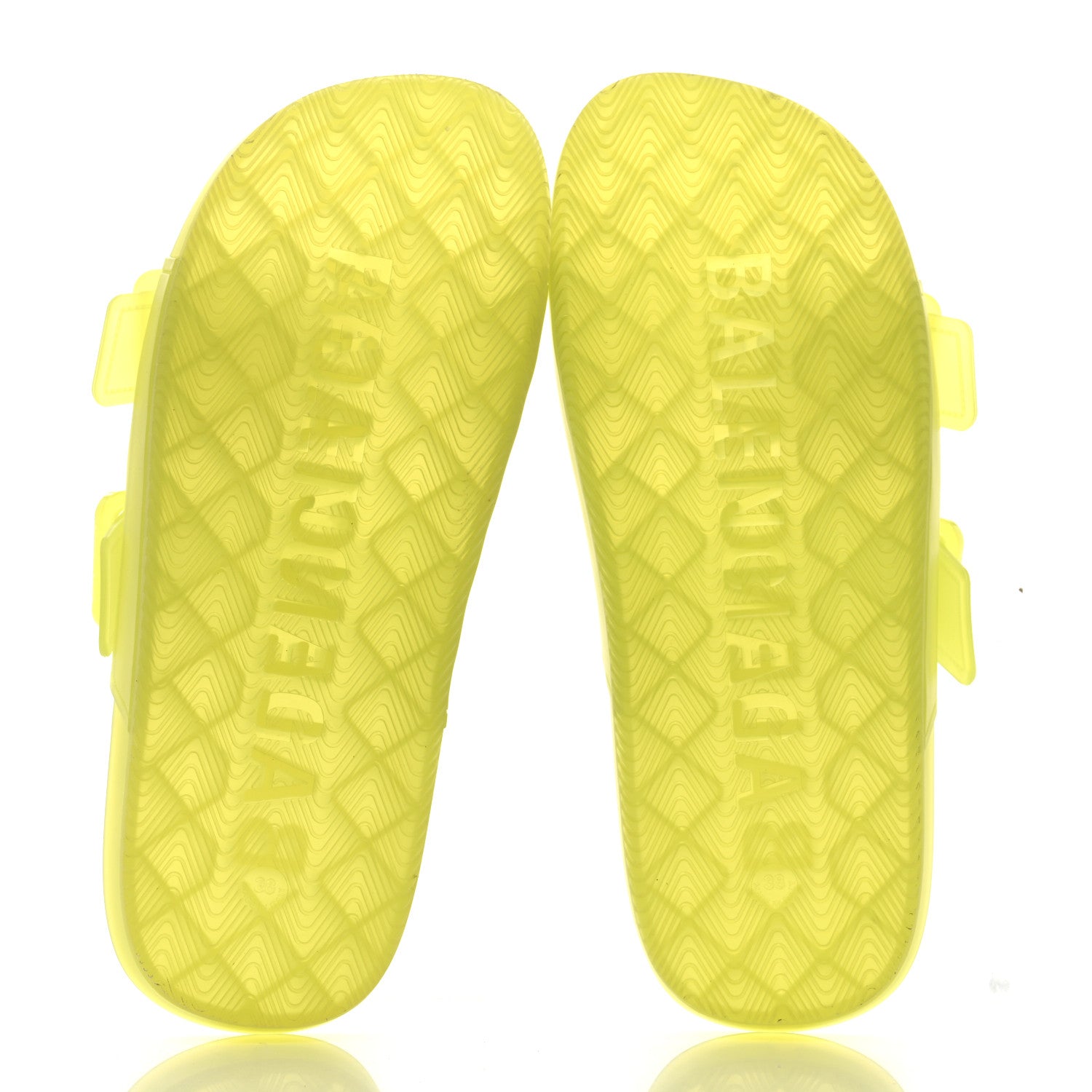 Balenciaga Technical Polyurethane Mallorca Slide Sandals 38 Fluo Yellow 5 of 8