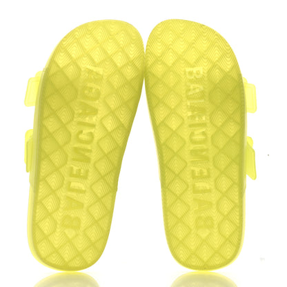 Balenciaga Technical Polyurethane Mallorca Slide Sandals 38 Fluo Yellow 5 of 8