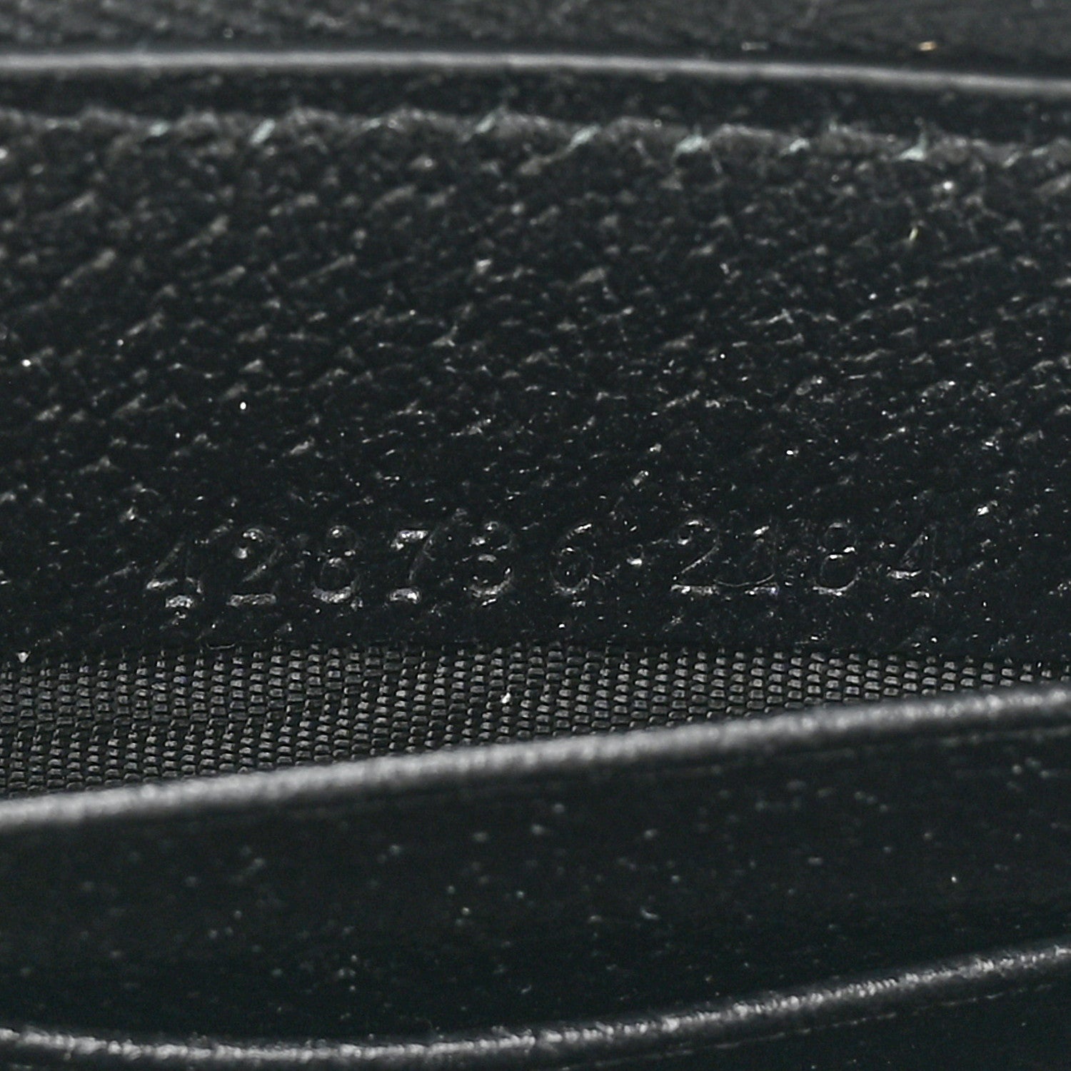 Gucci Dollar Calfskin Boar Effect GG Marmont Zip Around Wallet Black 10 of 14