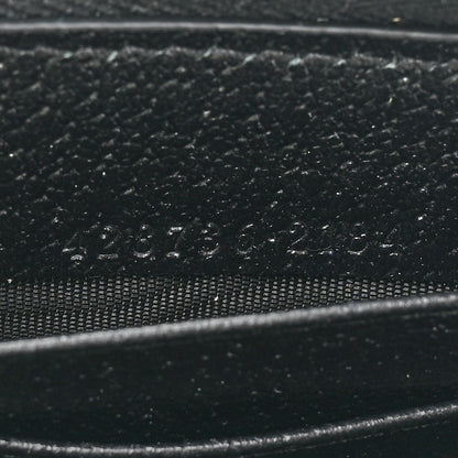 Gucci Dollar Calfskin Boar Effect GG Marmont Zip Around Wallet Black 10 of 14