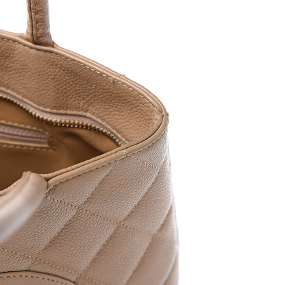 Chanel Caviar Quilted Medallion Tote Beige 13 of 16