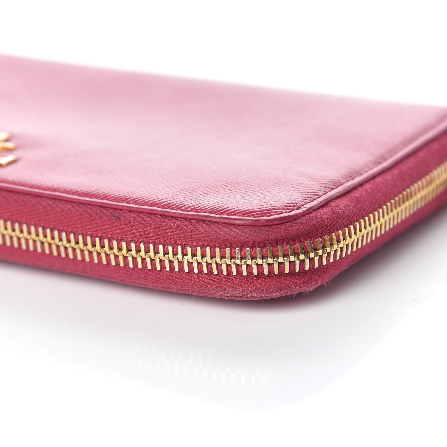 Prada Saffiano Zip Around Wallet Peonia 11 of 17