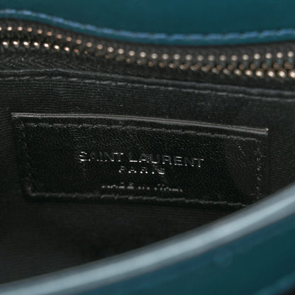 Saint Laurent Calfskin Y Quilted Monogram Toy Loulou Satchel Dark Green 6 of 11