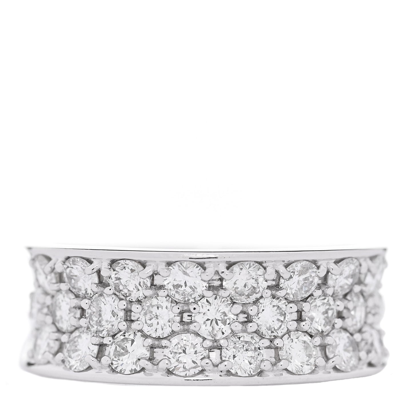 18K White Gold Diamond 1.33ct Half Band Ring  54 7