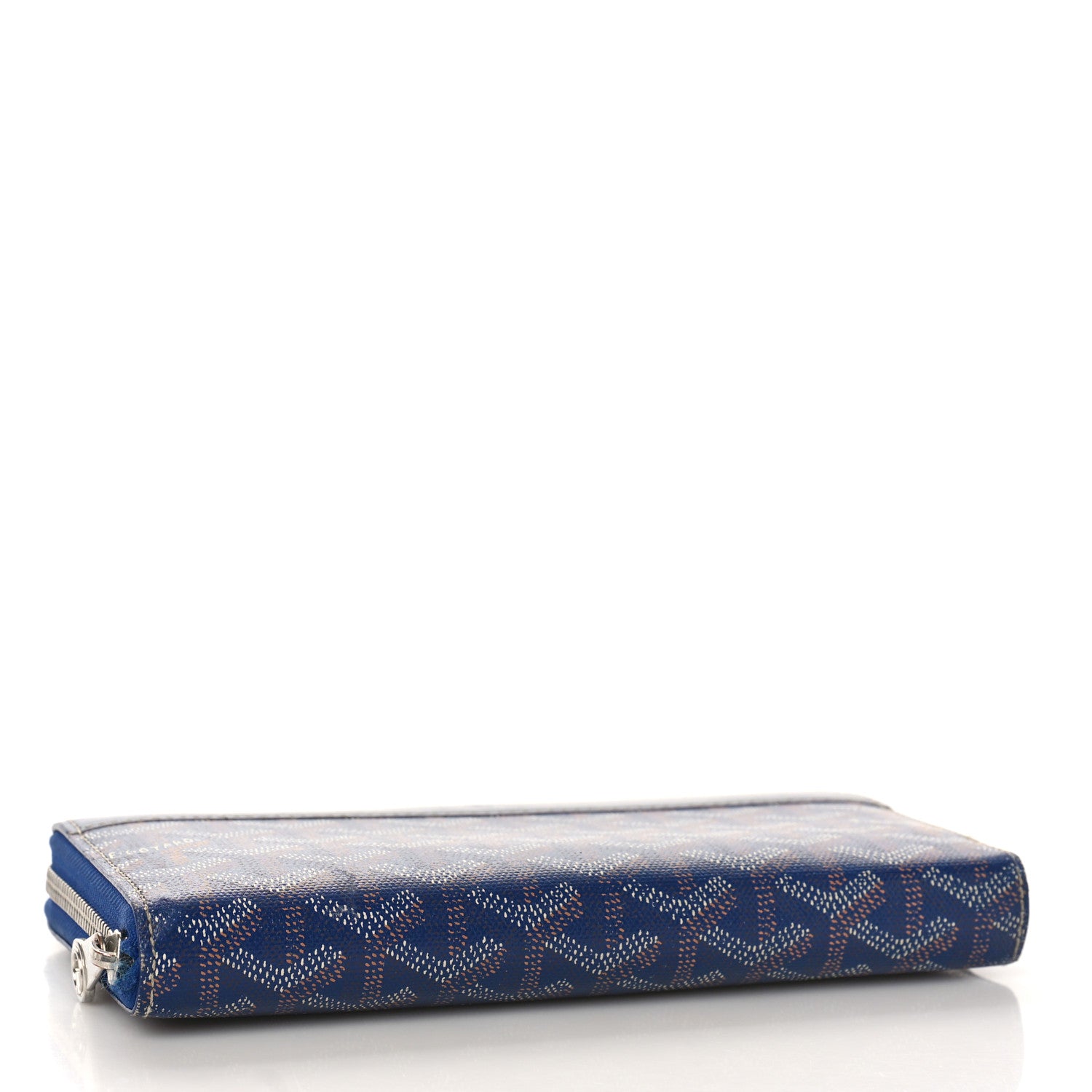 Goyard Goyardine Matignon Zip Around GM Wallet Blue 4 of 11