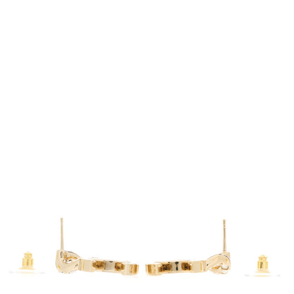 Chanel Crystal CC Earrings Gold 3 of 5