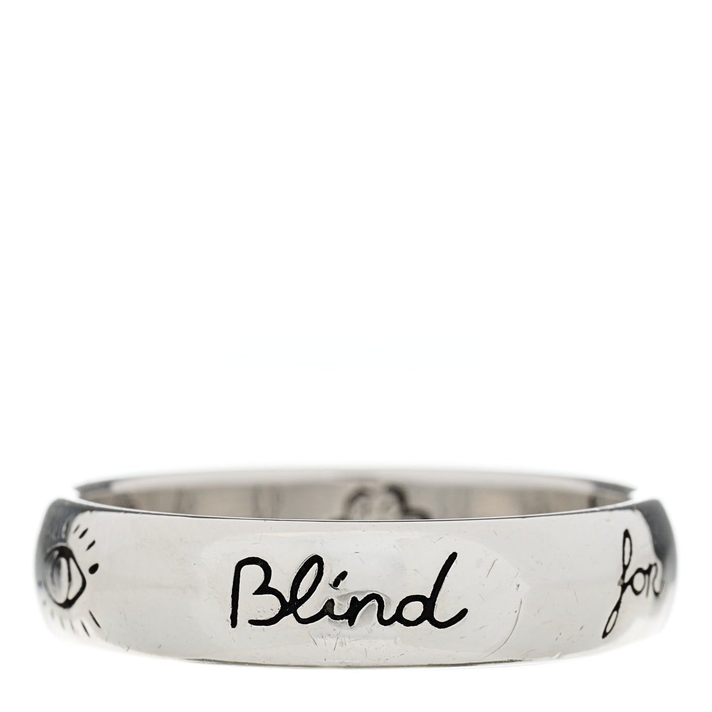 Sterling Silver Blind for Love Band Ring 58 8.75