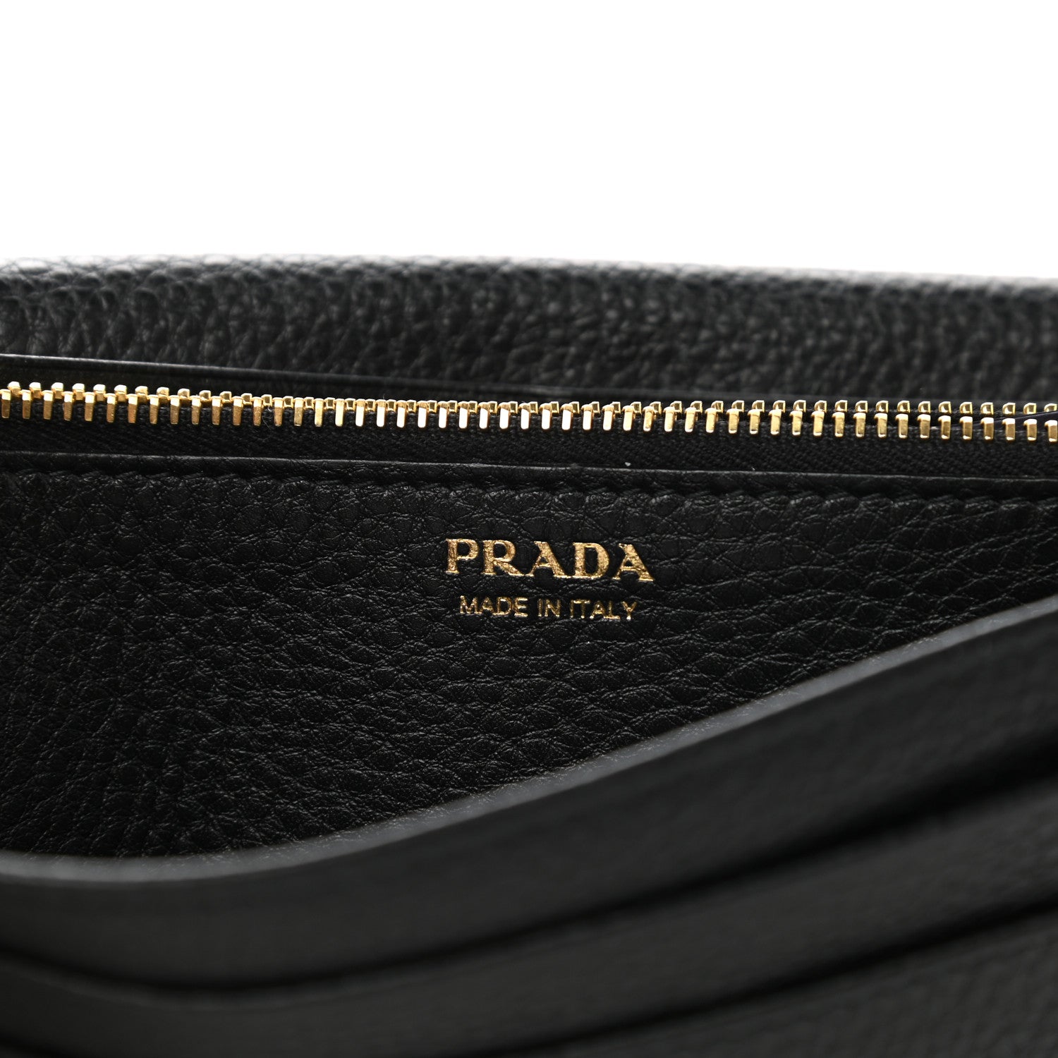 Prada Vitello Grain Continental Flap Wallet Black 7 of 8