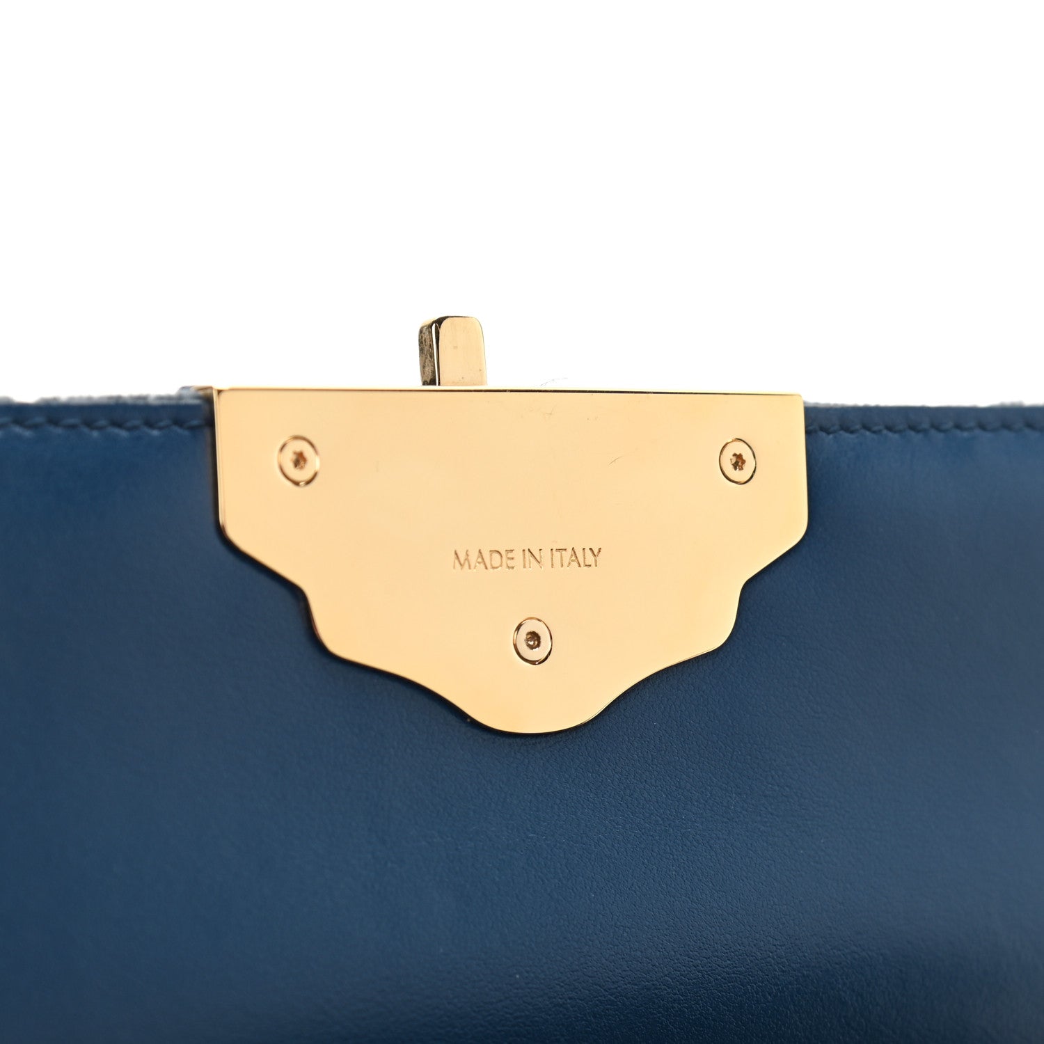 Dolce & Gabbana Velvet Watersnake Embellished Quilted Lucia Shoulder Bag Blue 7 of 11