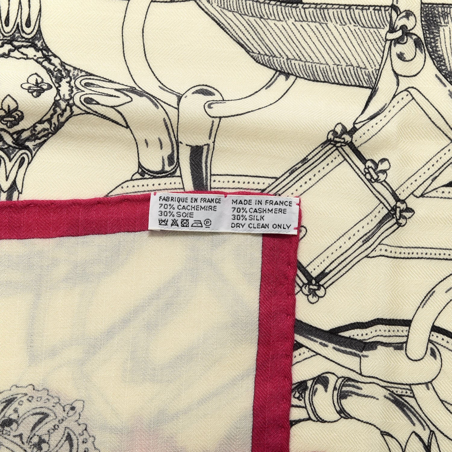 Hermes Cashmere Silk Cavalcadour Shawl 140 3 of 4