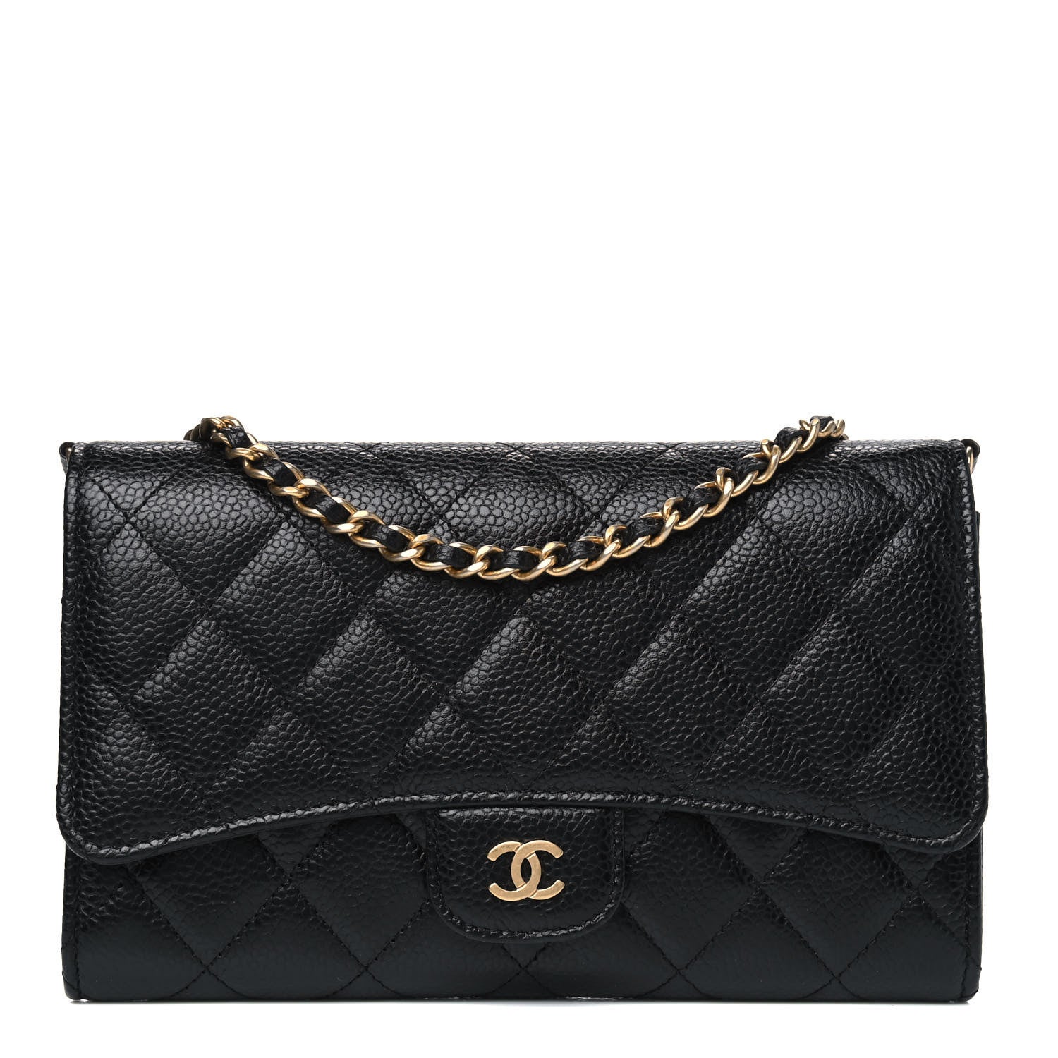 Chanel Caviar Quilted Wallet on Removable Chain Black 1 of 4