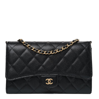 Chanel Caviar Quilted Wallet on Removable Chain Black 1 of 4
