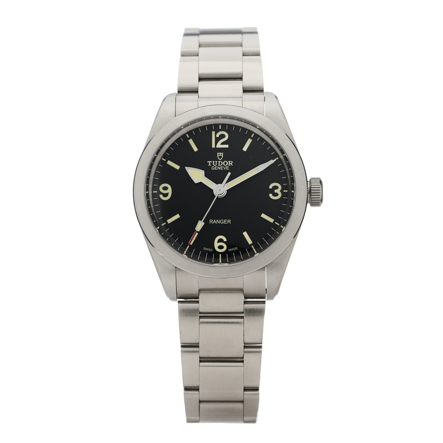 Stainless Steel 39mm Oyster Prince Automatic Watch Black 79950