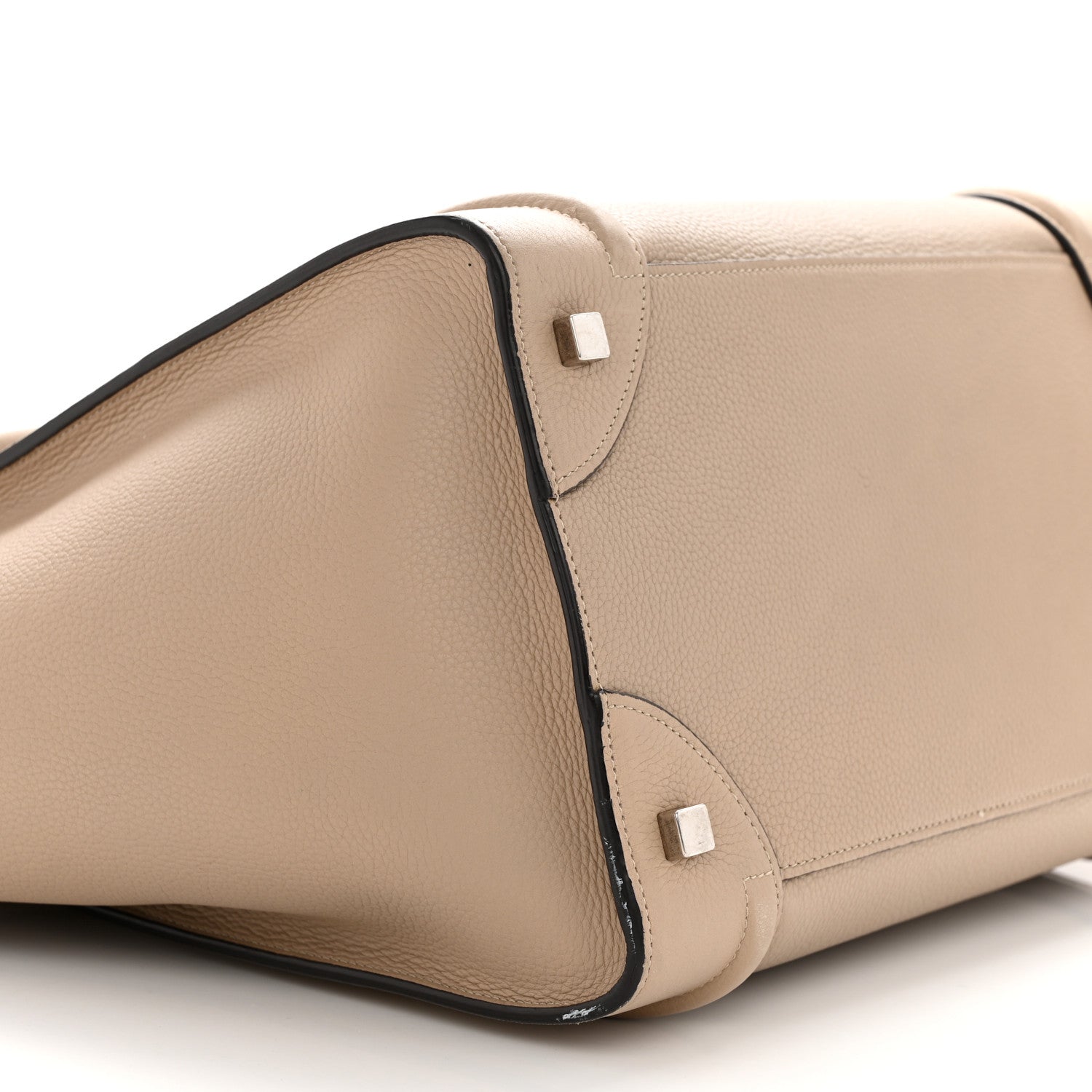 Celine Drummed Calfskin Mini Luggage Dune 8 of 12