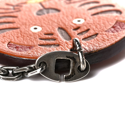 Hermes Tadelakt Tiger Key Chain Bag Charm Potiron 4 of 5