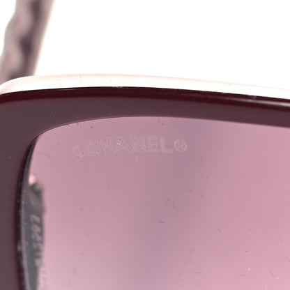 Chanel Lambskin Square Chain Sunglasses 5289-Q Red 7 of 8
