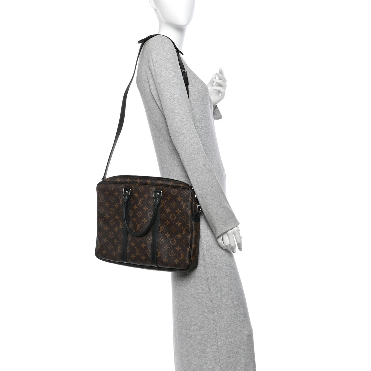 Louis Vuitton Monogram Macassar Porte-Documents Voyage PM 3 of 19
