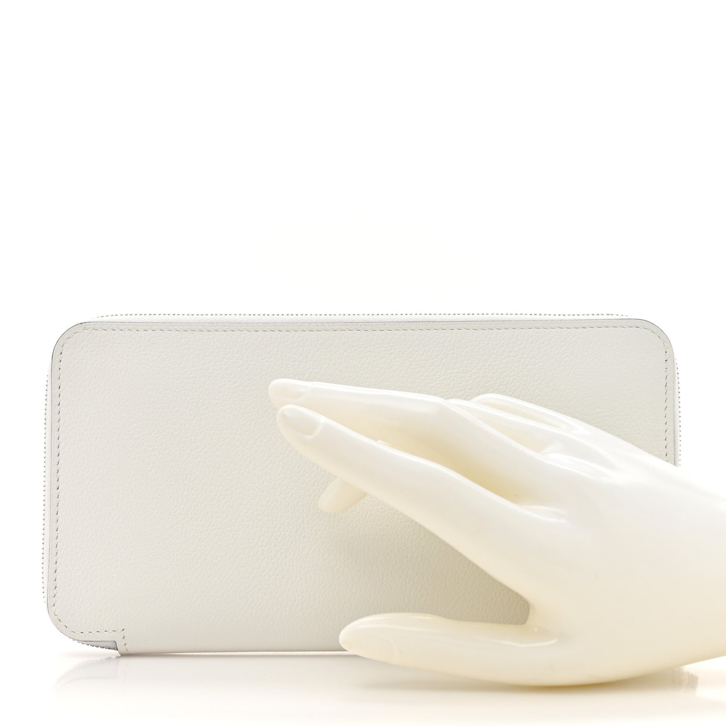 Evercolor Barenia Silk'In Wallet New White Capucine Bleu Zephyr