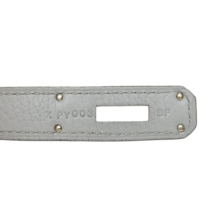 Hermes Taurillon Clemence Jypsiere 28 Bleu Arctic 7 of 11