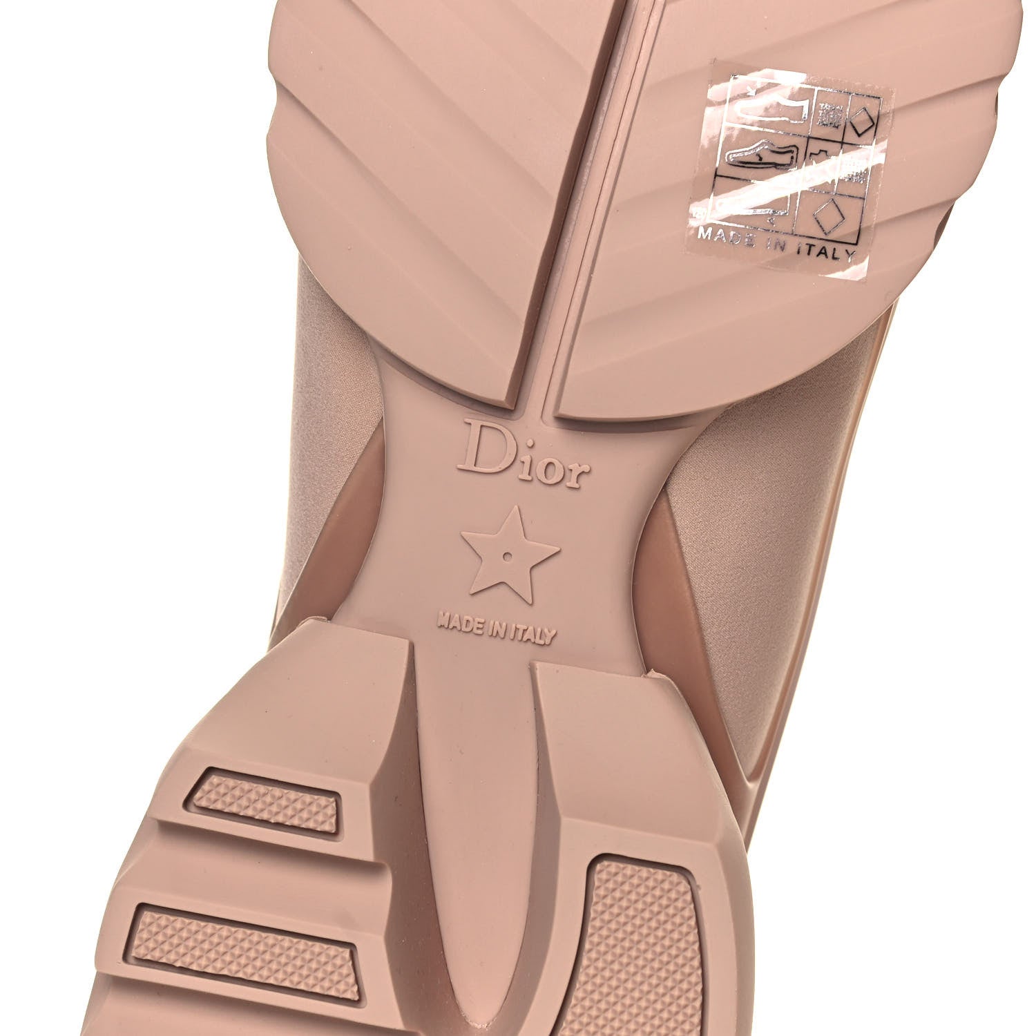 Christian Dior Neoprene Rubber Womens D-Connect Sneakers 36 Nude 7 of 8