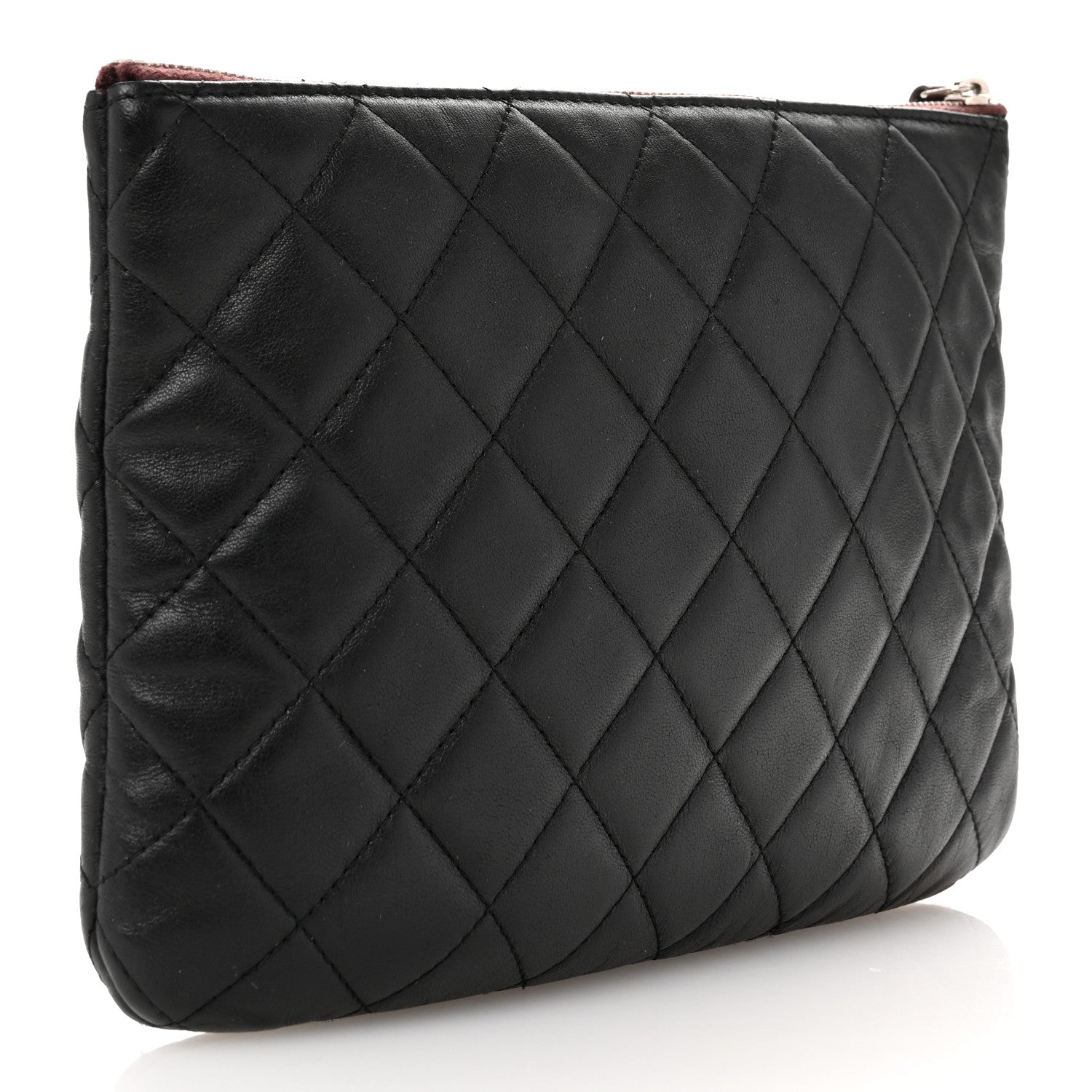 Chanel Lambskin Quilted Medium Cosmetic Case Black 3 of 7