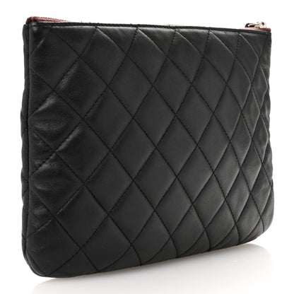 Chanel Lambskin Quilted Medium Cosmetic Case Black 3 of 7
