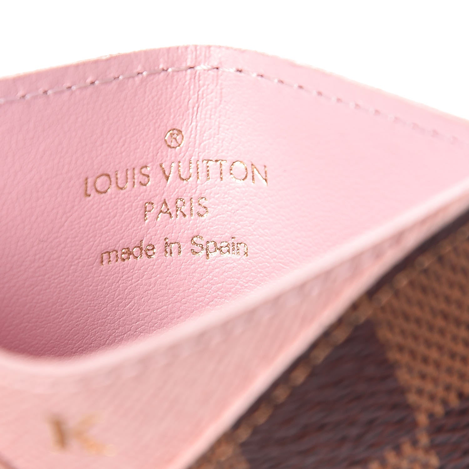 Louis Vuitton Damier Ebene Caissa Card Holder Rose Ballerine 8 of 9