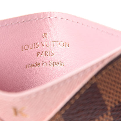 Louis Vuitton Damier Ebene Caissa Card Holder Rose Ballerine 8 of 9