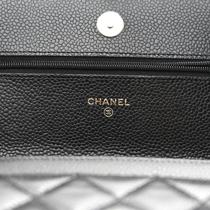 Chanel Caviar Quilted Wallet On Chain WOC Black 8 of 12