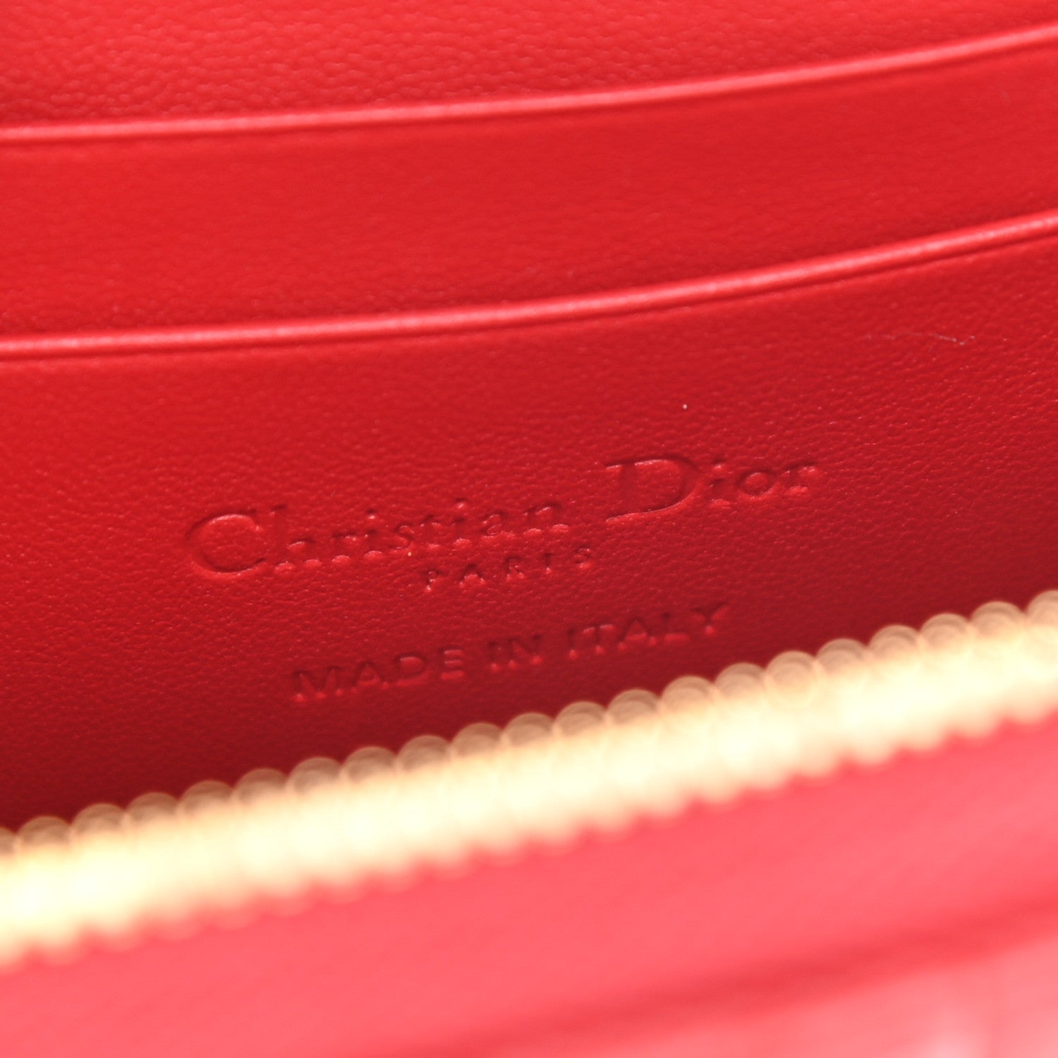 Christian Dior Lambskin Cannage Dioramour Lady Dior Phone Holder Bright Red 6 of 9