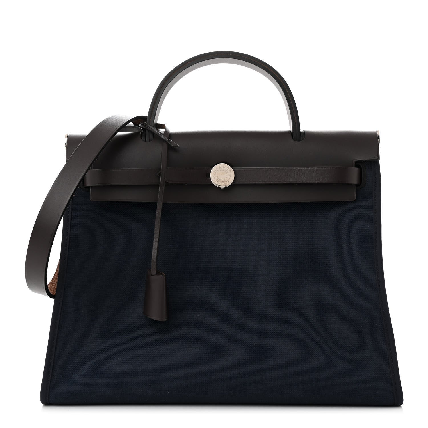 Hermes Toile Vache Hunter Herbag Zip PM Bleu Marine Ebene 1 of 12