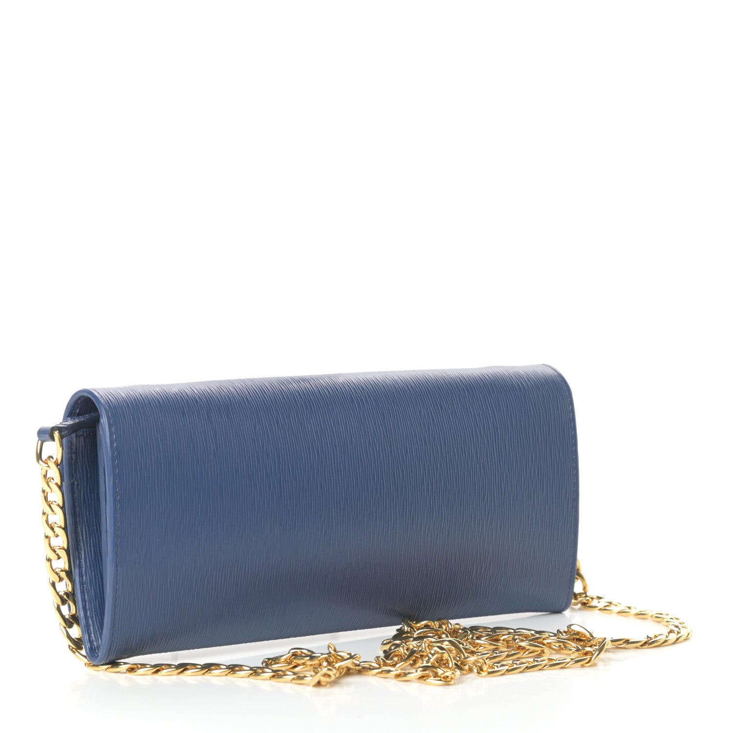 Prada Vitello Move Chain Wallet Bleuette 3 of 9