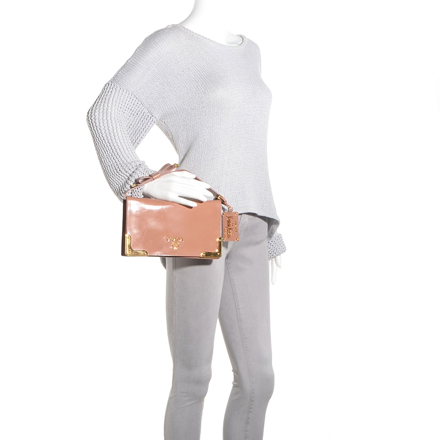 Spazzolato Leather NM Pochette Nudo