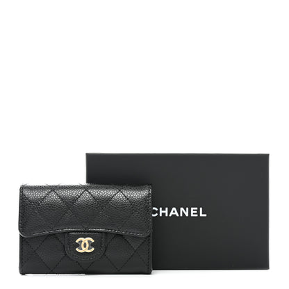 Chanel Caviar Quilted Flap Card Holder Wallet Black 10 of 10