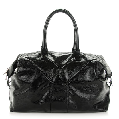 Saint Laurent Textured Patent Medium Easy Sac Black 1 of 7