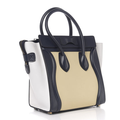 Celine Goatskin Smooth Calfskin Micro Tri-Color Luggage Firefly 2 of 11