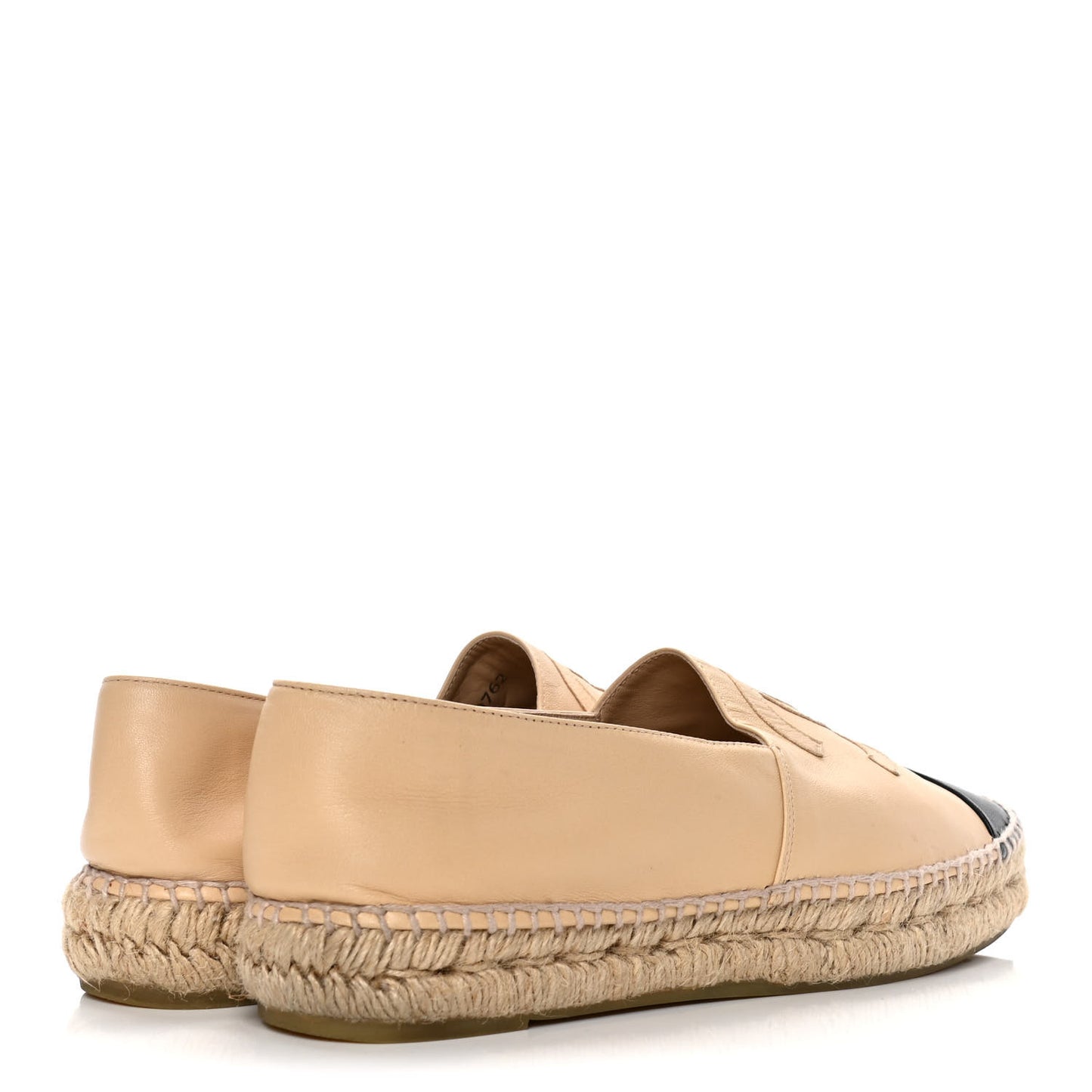 Lambskin CC Espadrilles 40 Beige Black