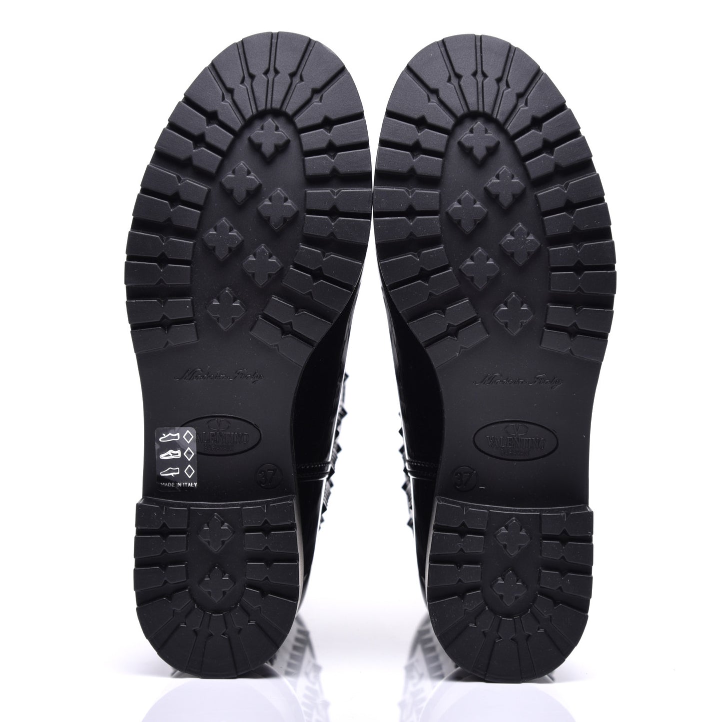 Rubber Rockstud Short Rainboots 37 Black