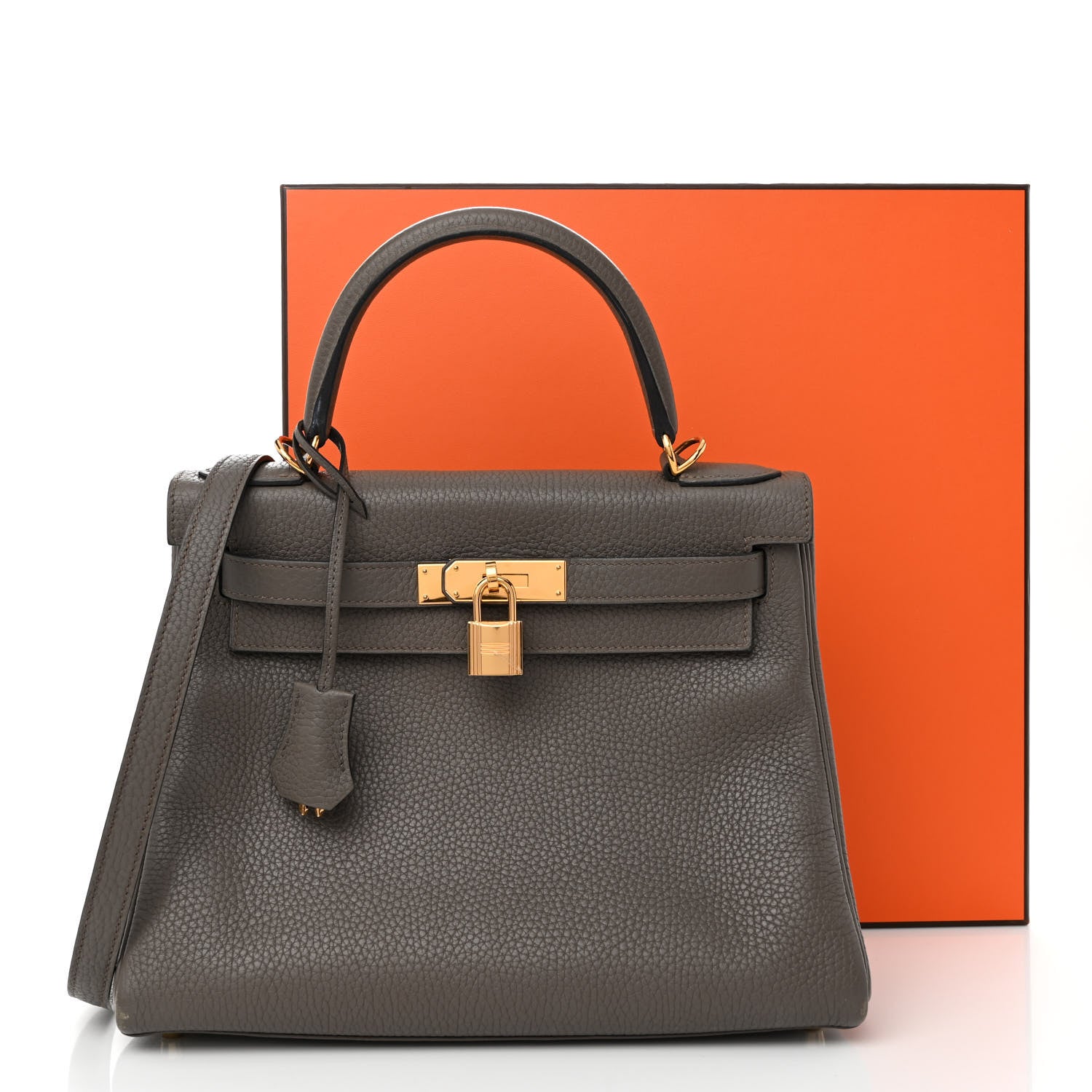 Hermes Taurillon Clemence Kelly Retourne 28 Etain 15 of 15