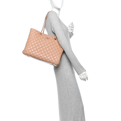 Chanel Caviar Quilted Large Classic Shopping Tote Dark Beige 2 of 10